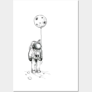 Astronaut and A Balloon Posters and Art